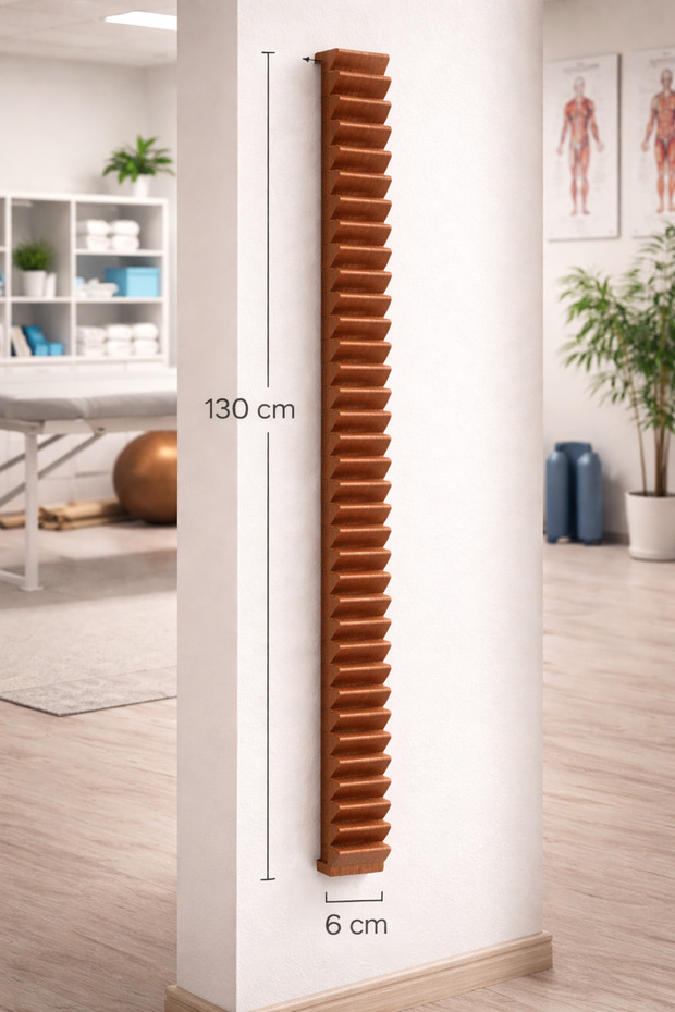 Duvara Monte Ahşap Parmak Merdiveni 130 cm | Fizik Tedavi Egzersiz Aparatı